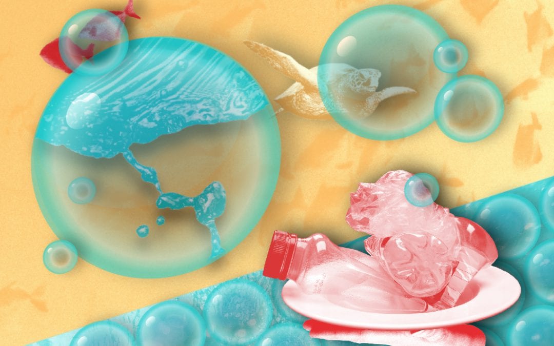 Plastic soep en eetbaar water